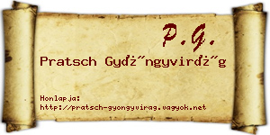 Pratsch Gyöngyvirág névjegykártya